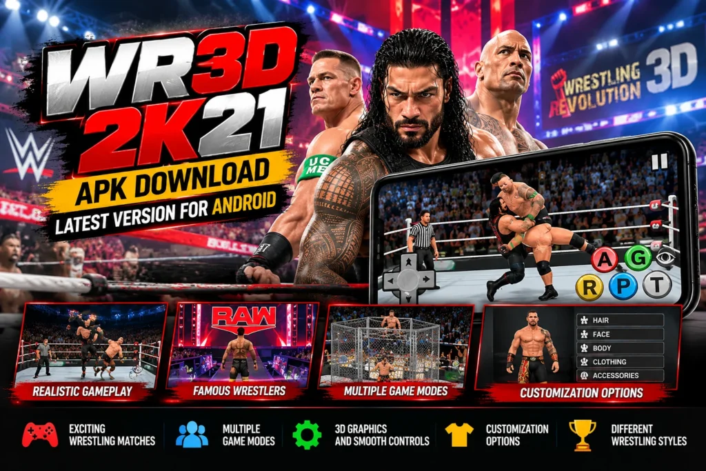 wr3d 2k21 apk features and details