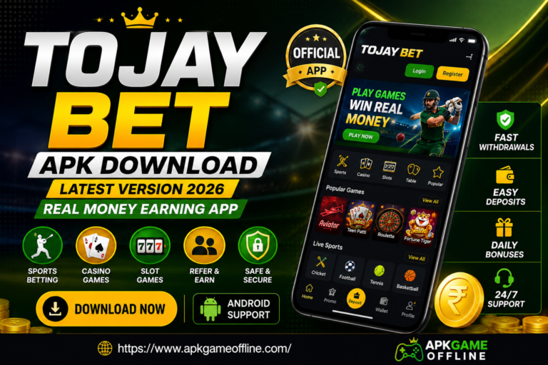 TOJAY BET APK Home Screen